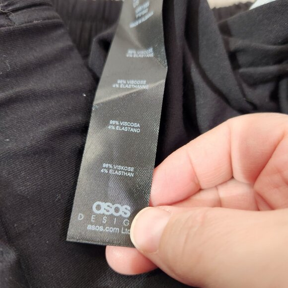 ASOS Design Wide-Leg Black Palazzo Pants Womens TALL Size 6 US/UK Size 10 - Picture 10 of 12